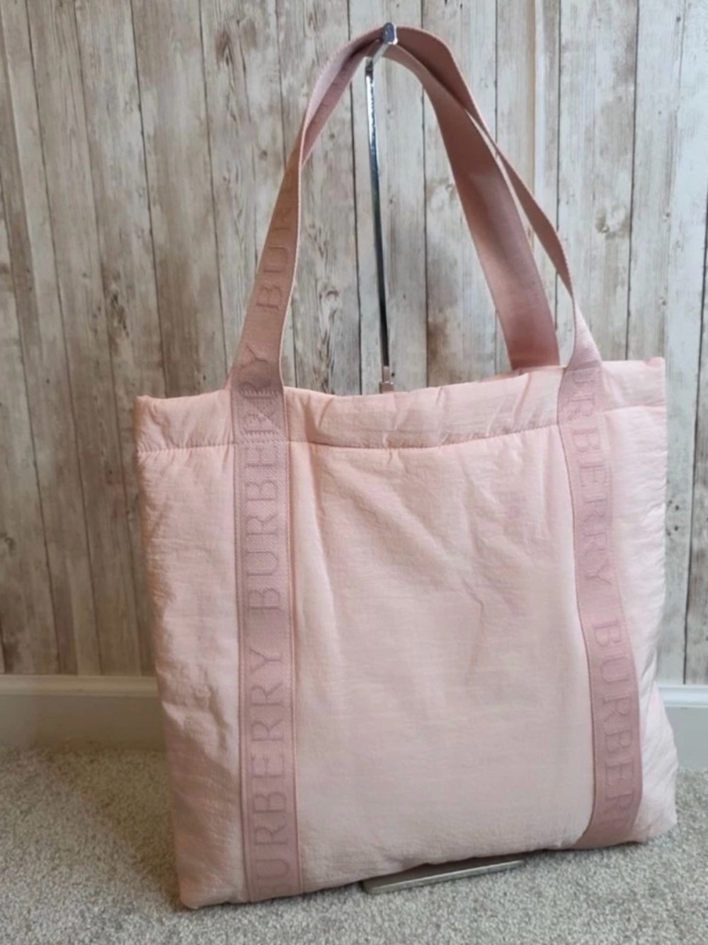 Burberry Soft Pink Branded Strap Tote - Picture 2 of 10